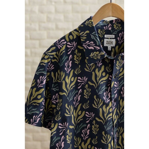 Bridge & Burn The Marten Shirt Printed Short Sleeve Standard Fit L NWT 282866 - Picture 7 of 9